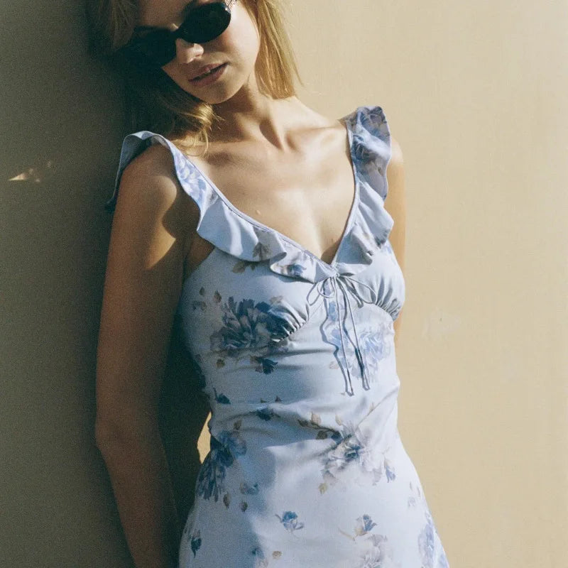 Floral Breeze V-Neck Maxi Dress