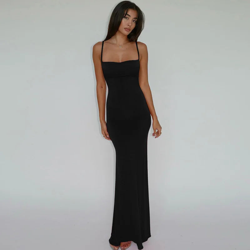 Serena Draped Backless Maxi Dress