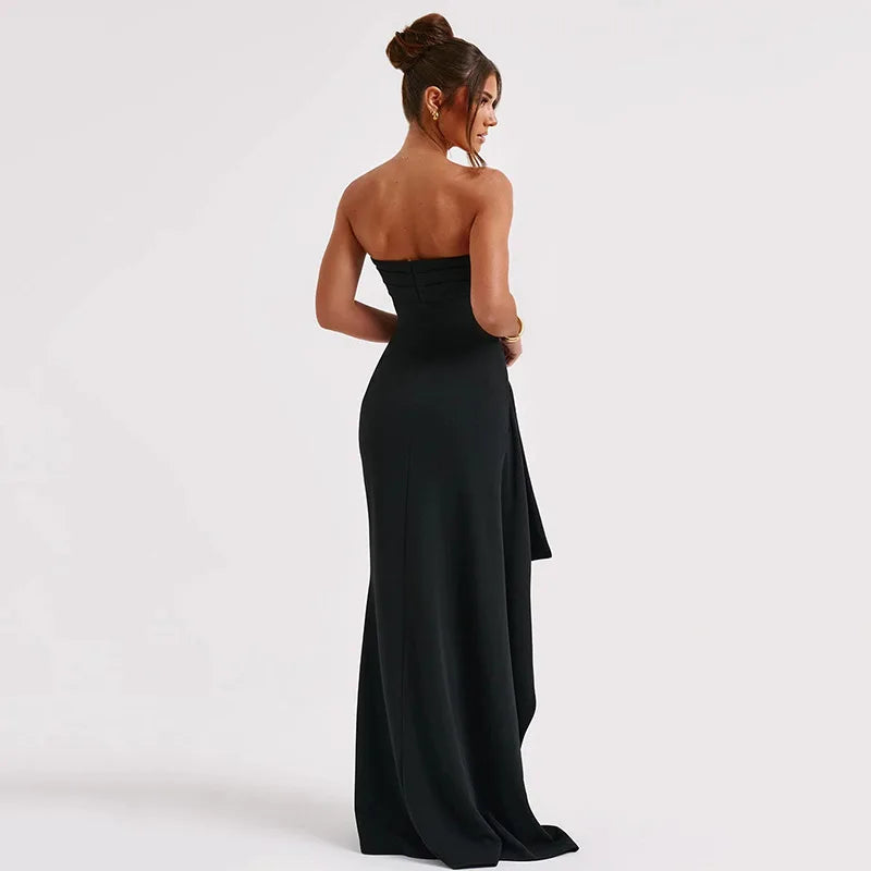 Aurora Off-Shoulder Split Maxi Dress
