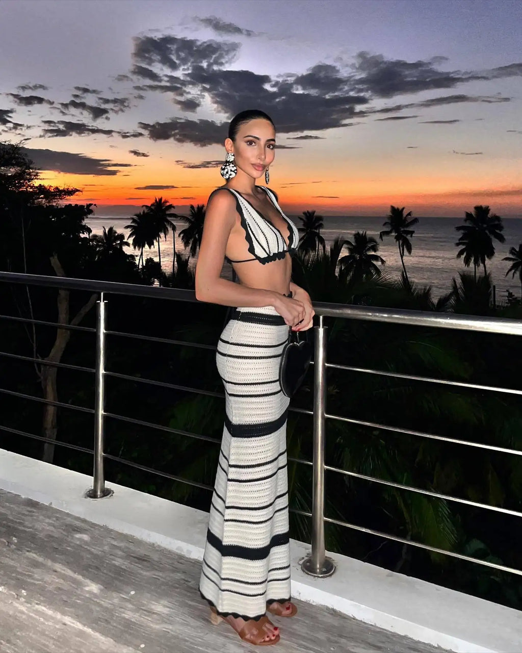 Marina Stripe Knit Two-Piece Set